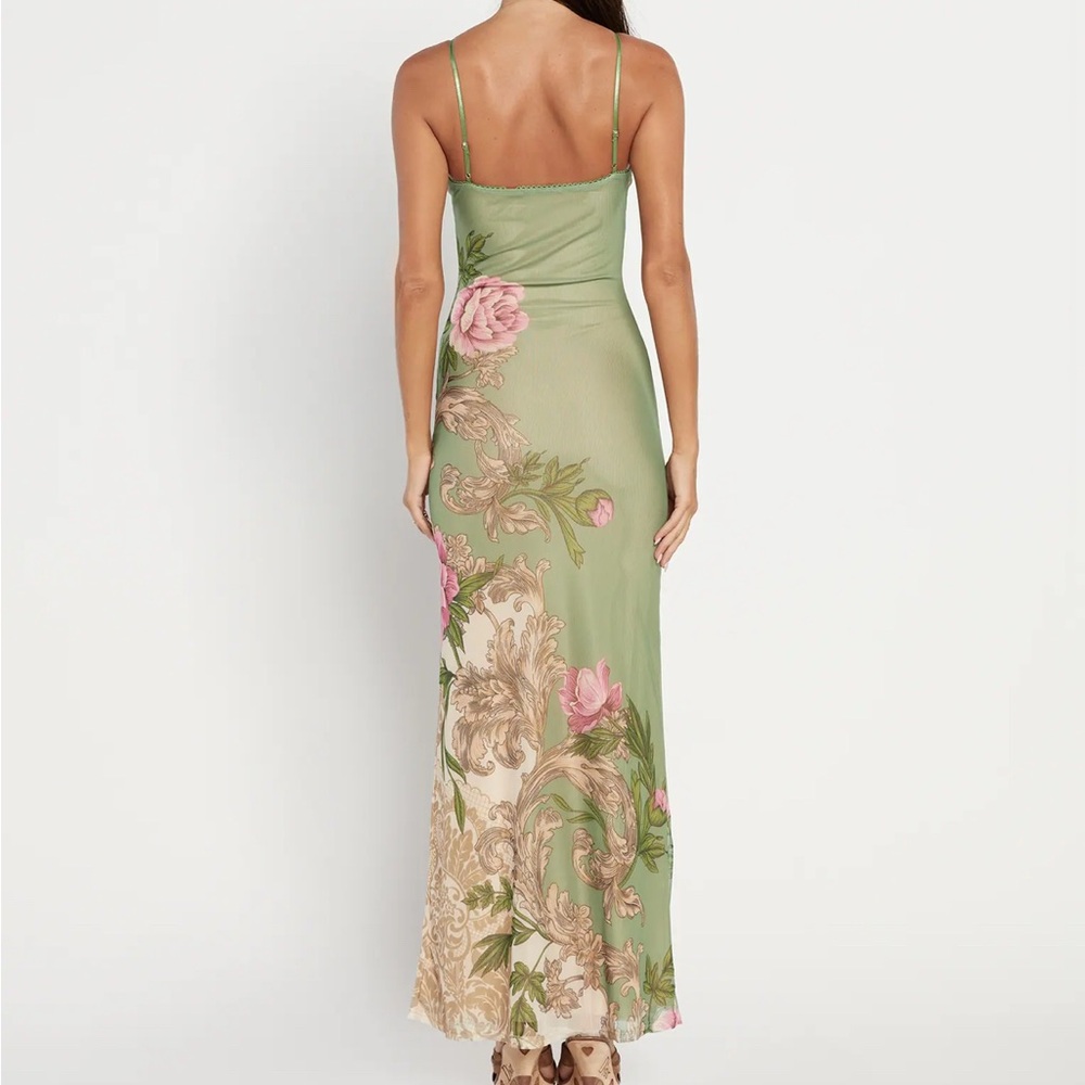 Floral Green Maxi Dress